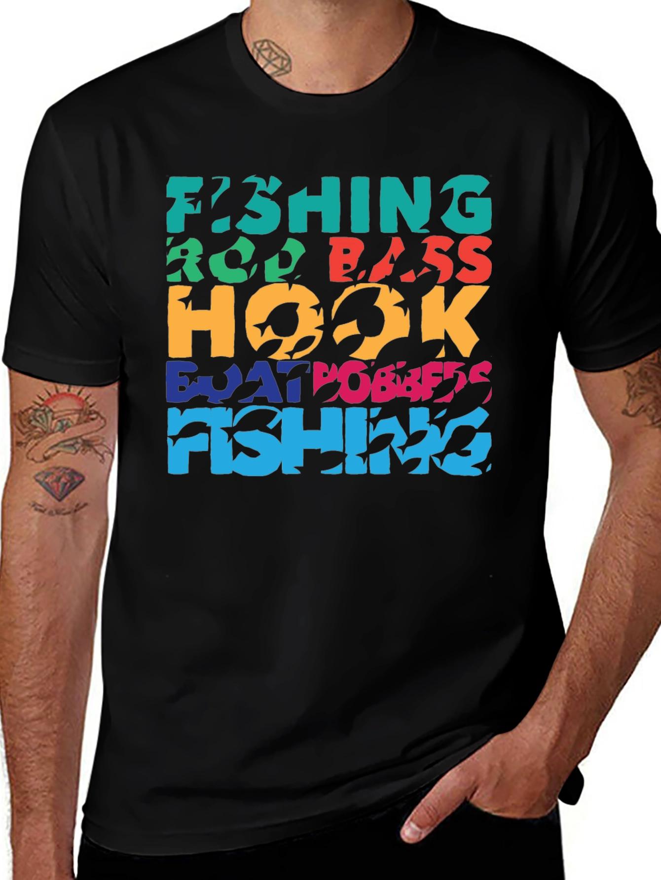 Fishing T-Shirt | Rod Bass Hook Boat Design