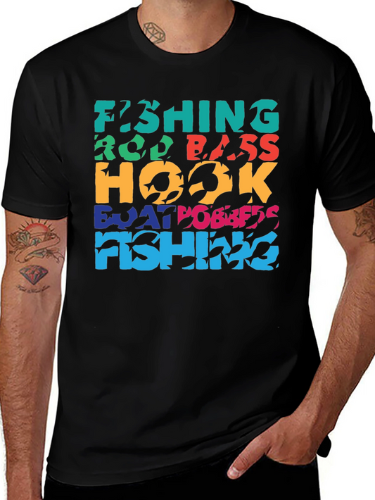 Fishing T-Shirt | Rod Bass Hook Boat Design