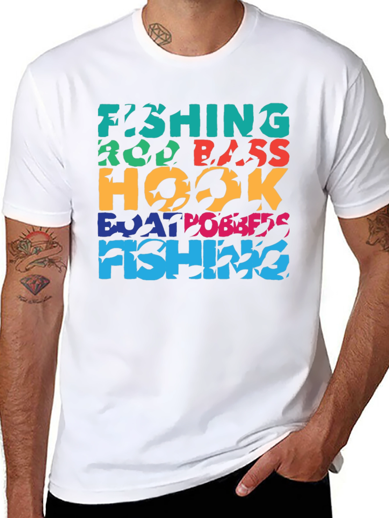 Fishing T-Shirt | Rod Bass Hook Boat Design