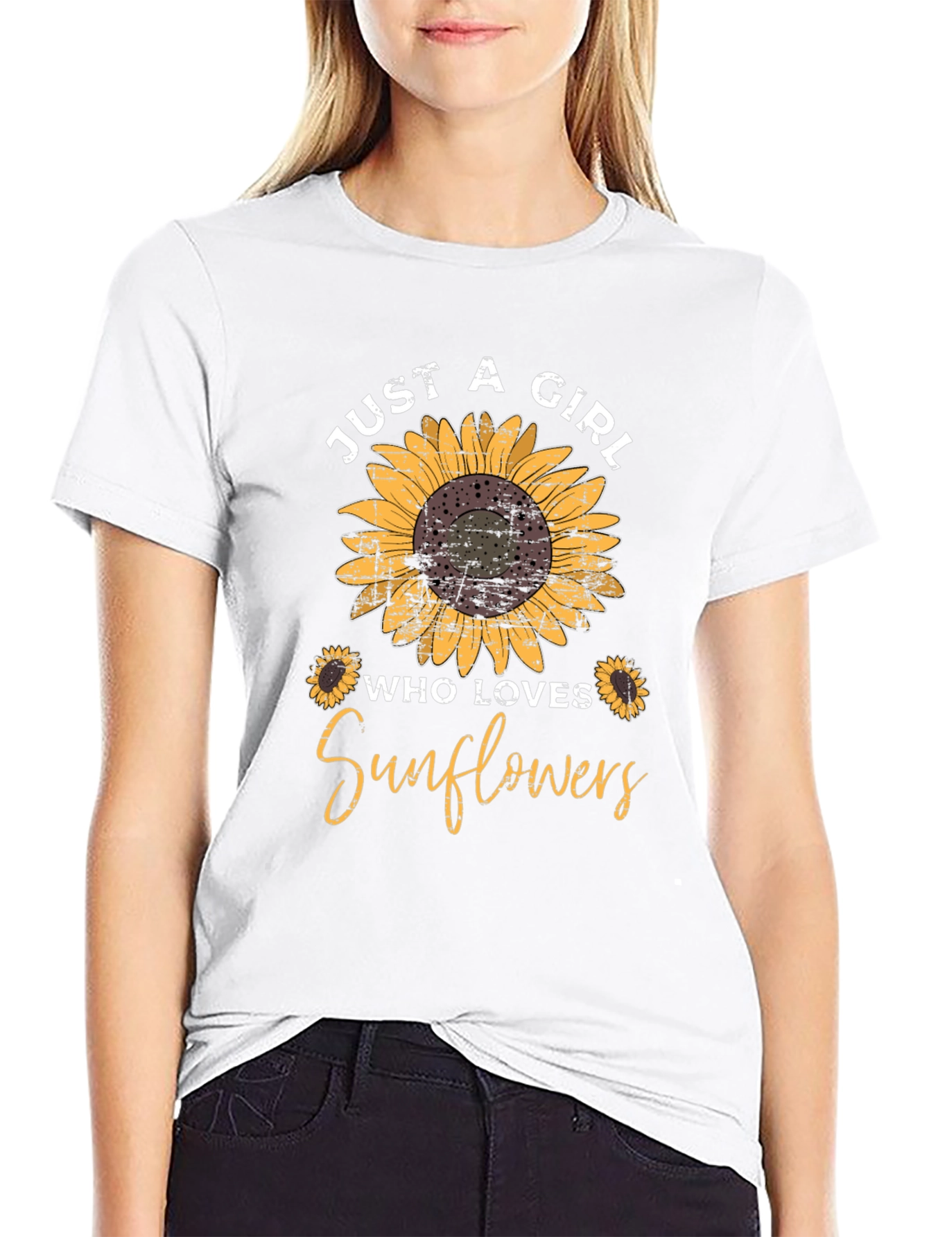 Just a Girl Who Loves Sunflowers T-Shirt