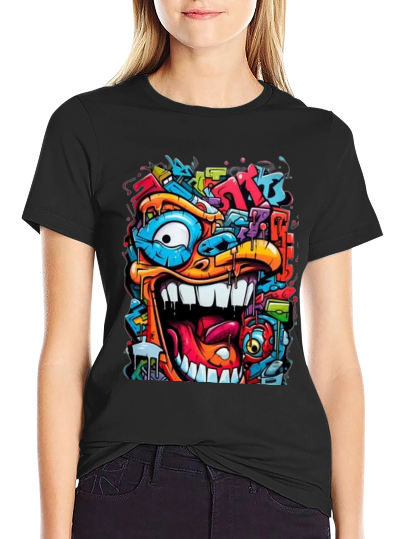 Colorful Graffiti Style T-Shirt