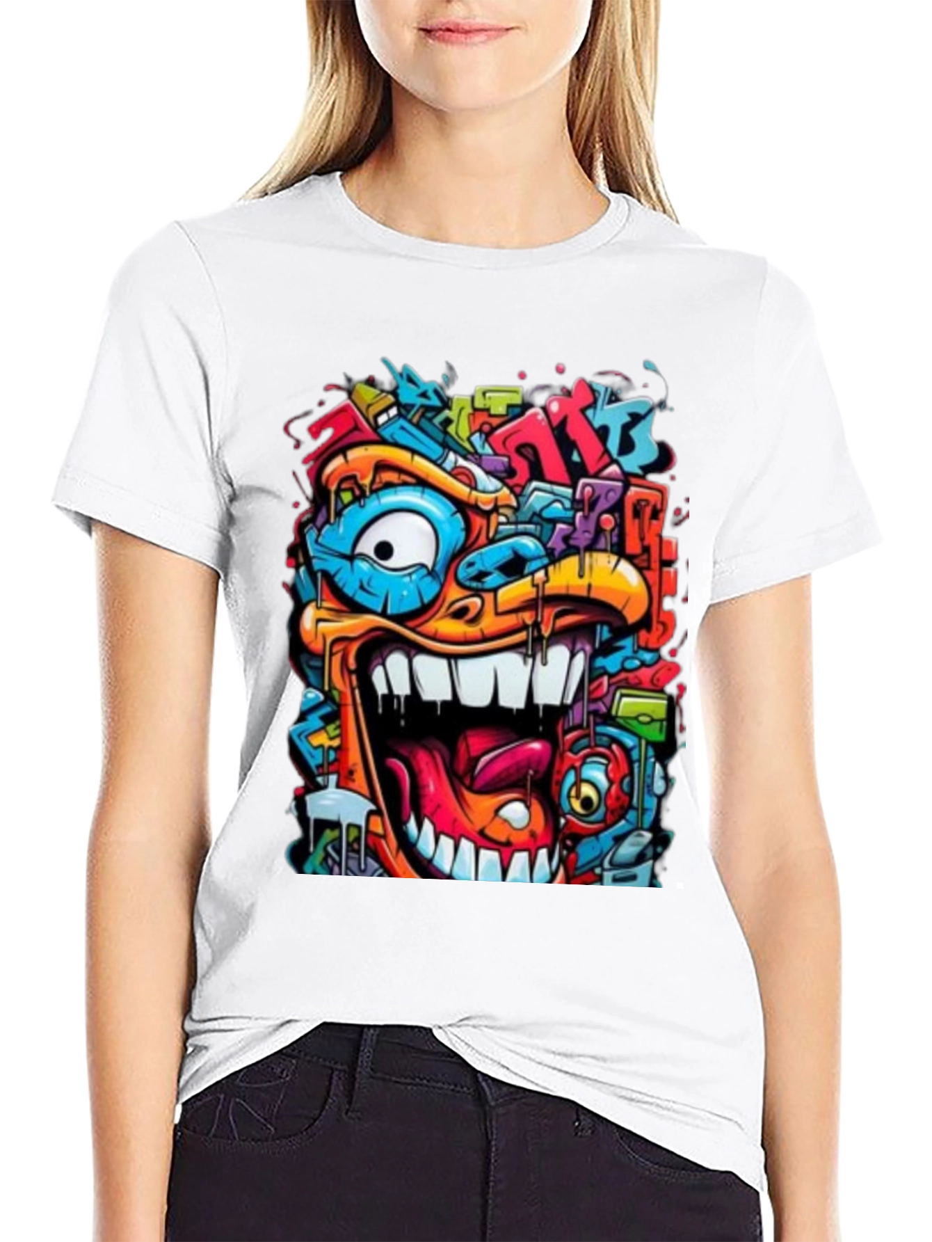 Colorful Graffiti Style T-Shirt