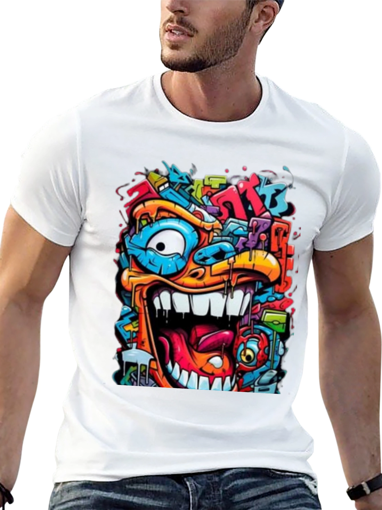 Colorful Graffiti Style T-Shirt