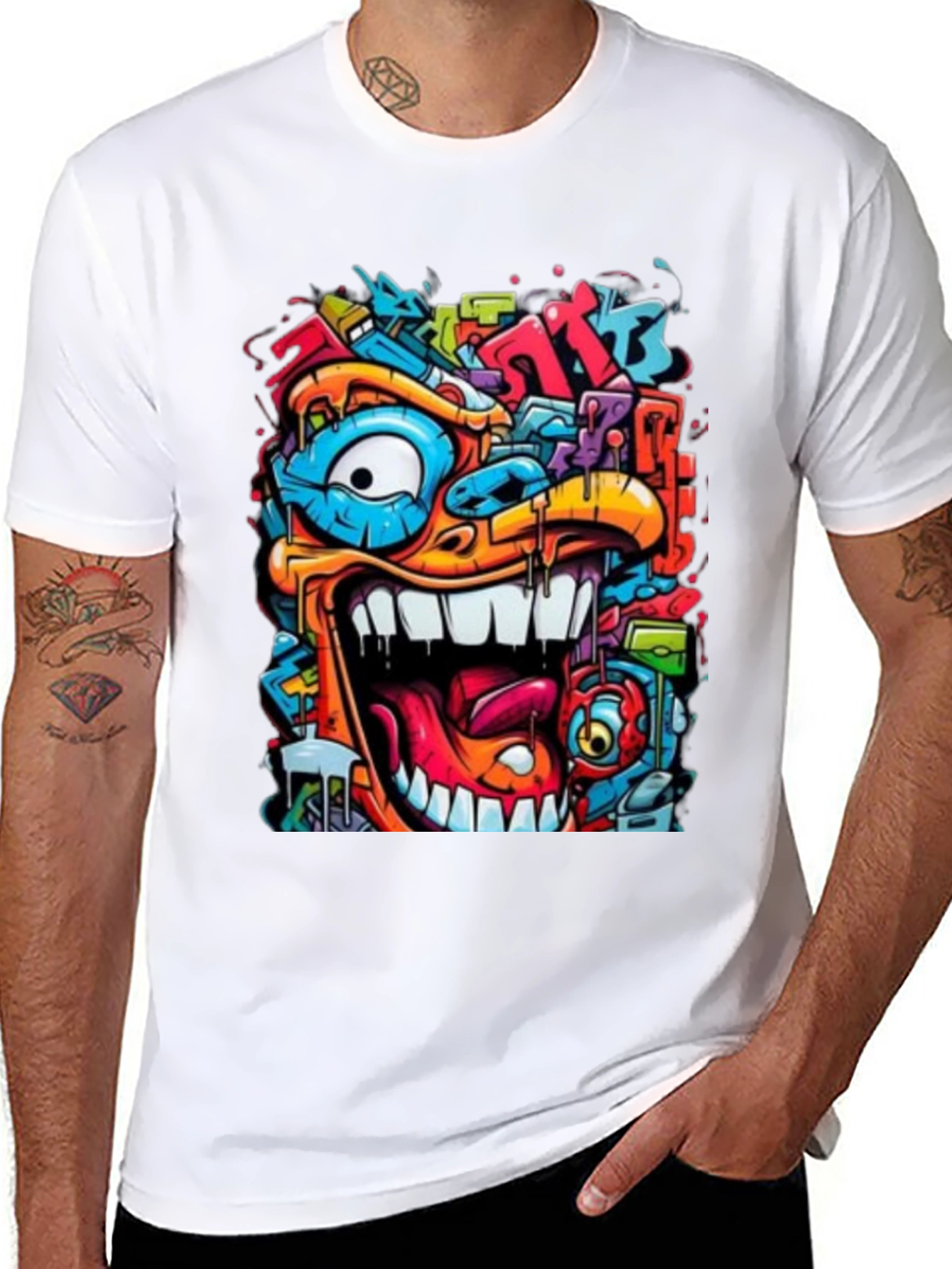 Colorful Graffiti Style T-Shirt