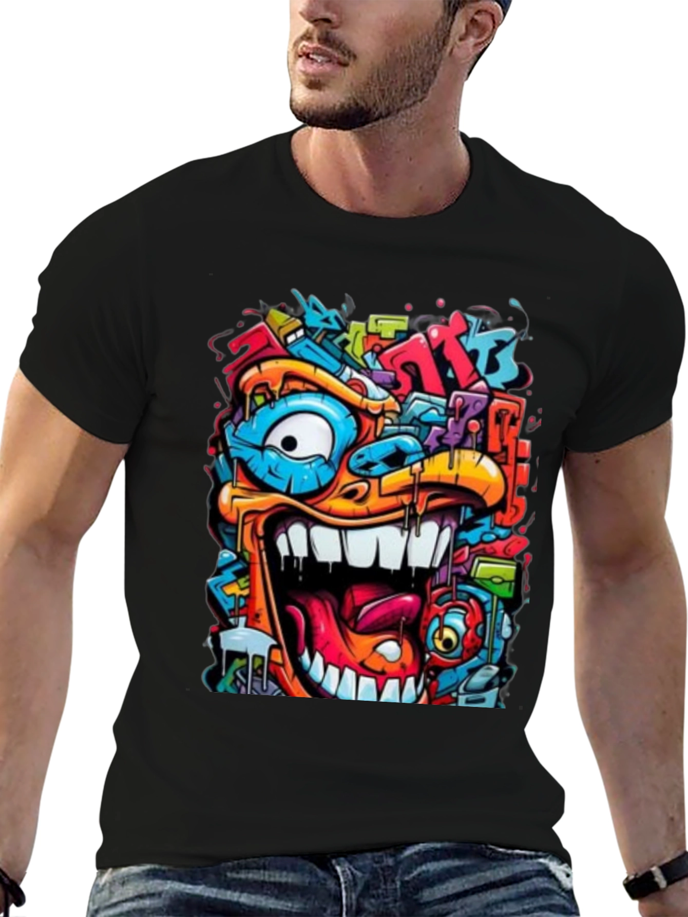 Colorful Graffiti Style T-Shirt