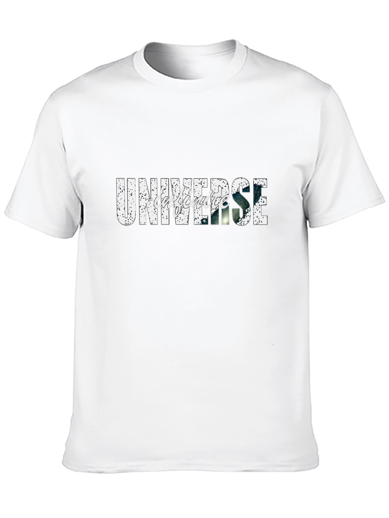 Universe Graphic Print Black T-Shirt