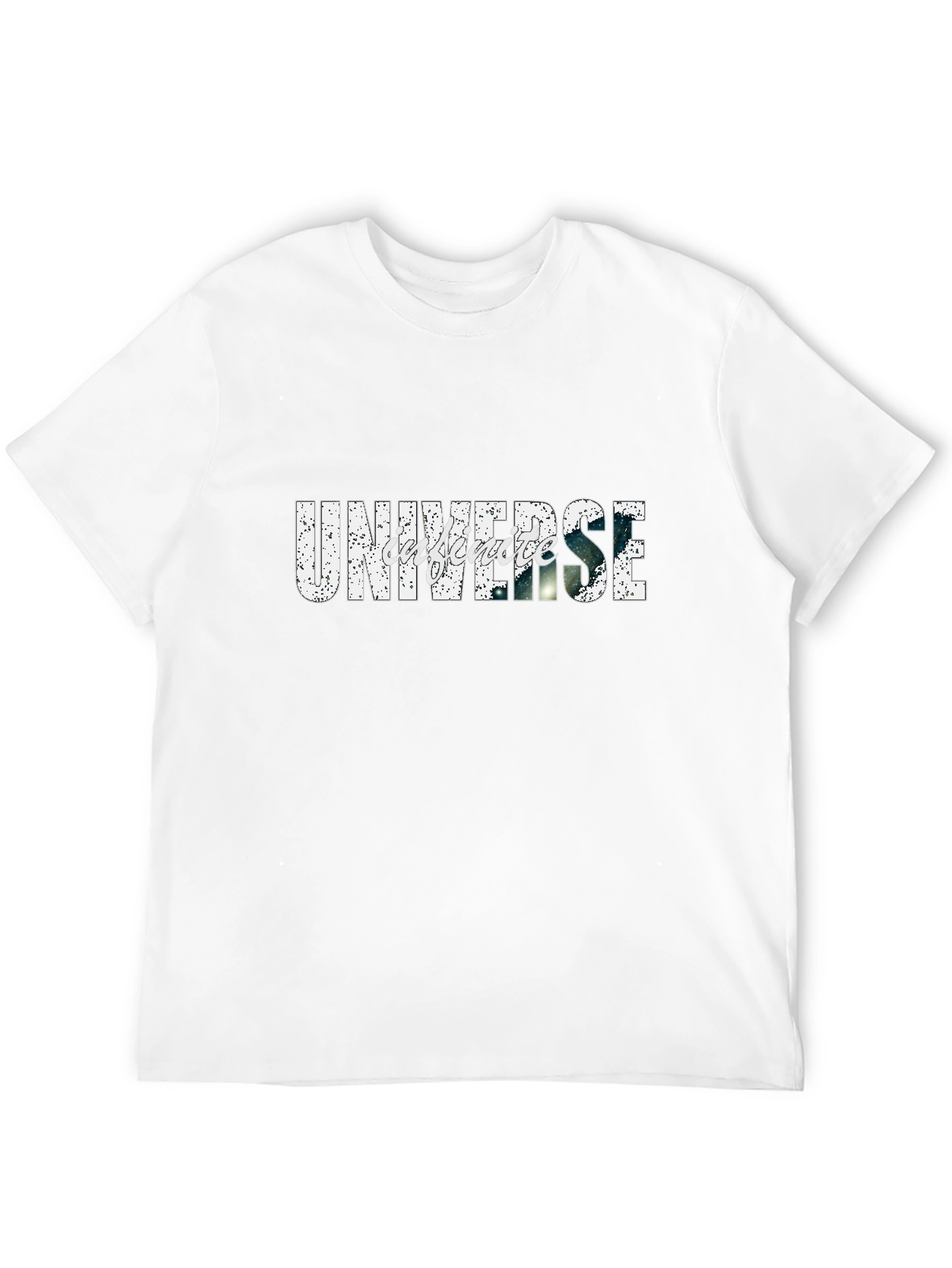 Universe Graphic Print Black T-Shirt