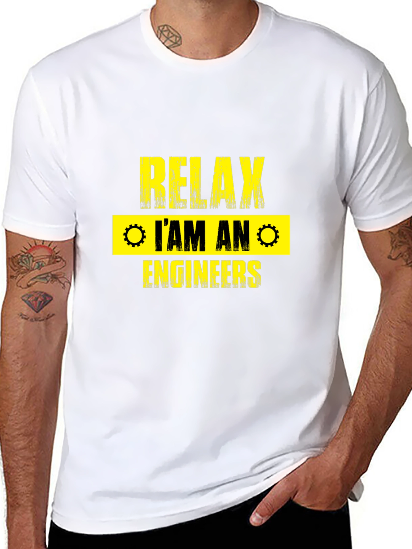 Relax Im An Engineer T-Shirt - Black