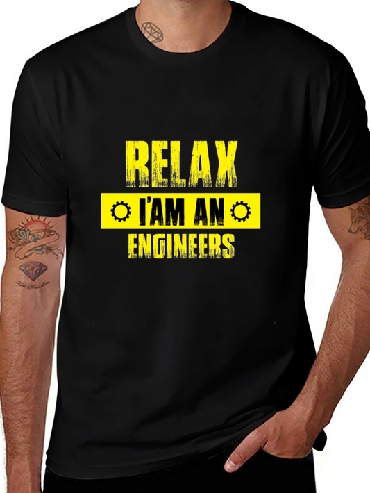 Relax Im An Engineer T-Shirt - Black