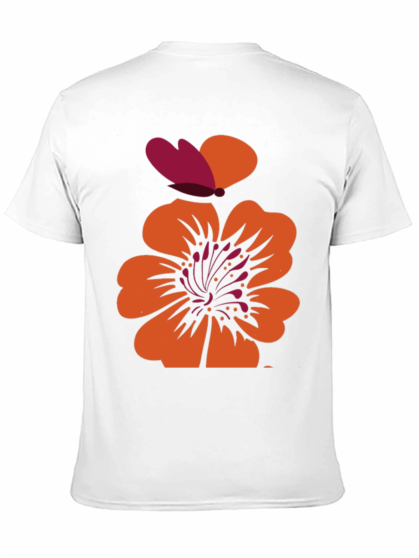 Floral Butterfly Graphic Tee - Black