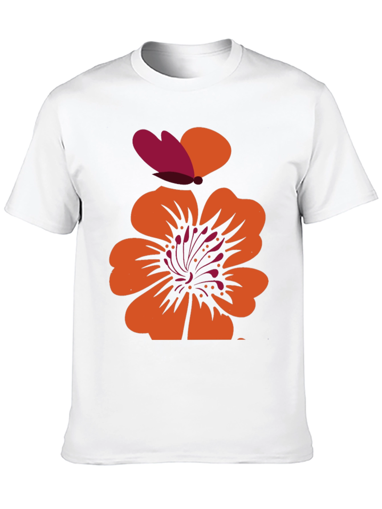 Floral Butterfly Graphic Tee - Black