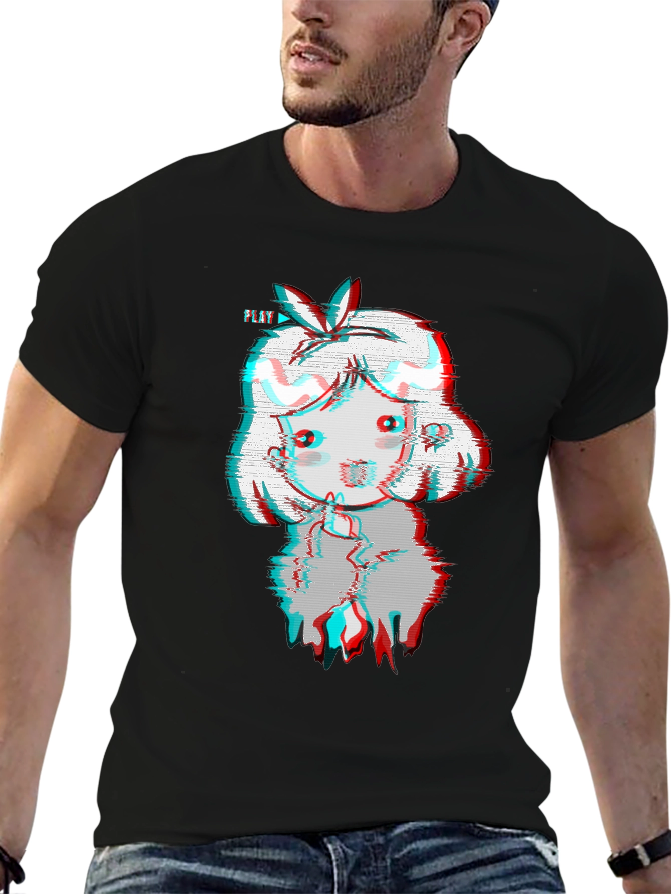 Glitch Girl Black T-Shirt
