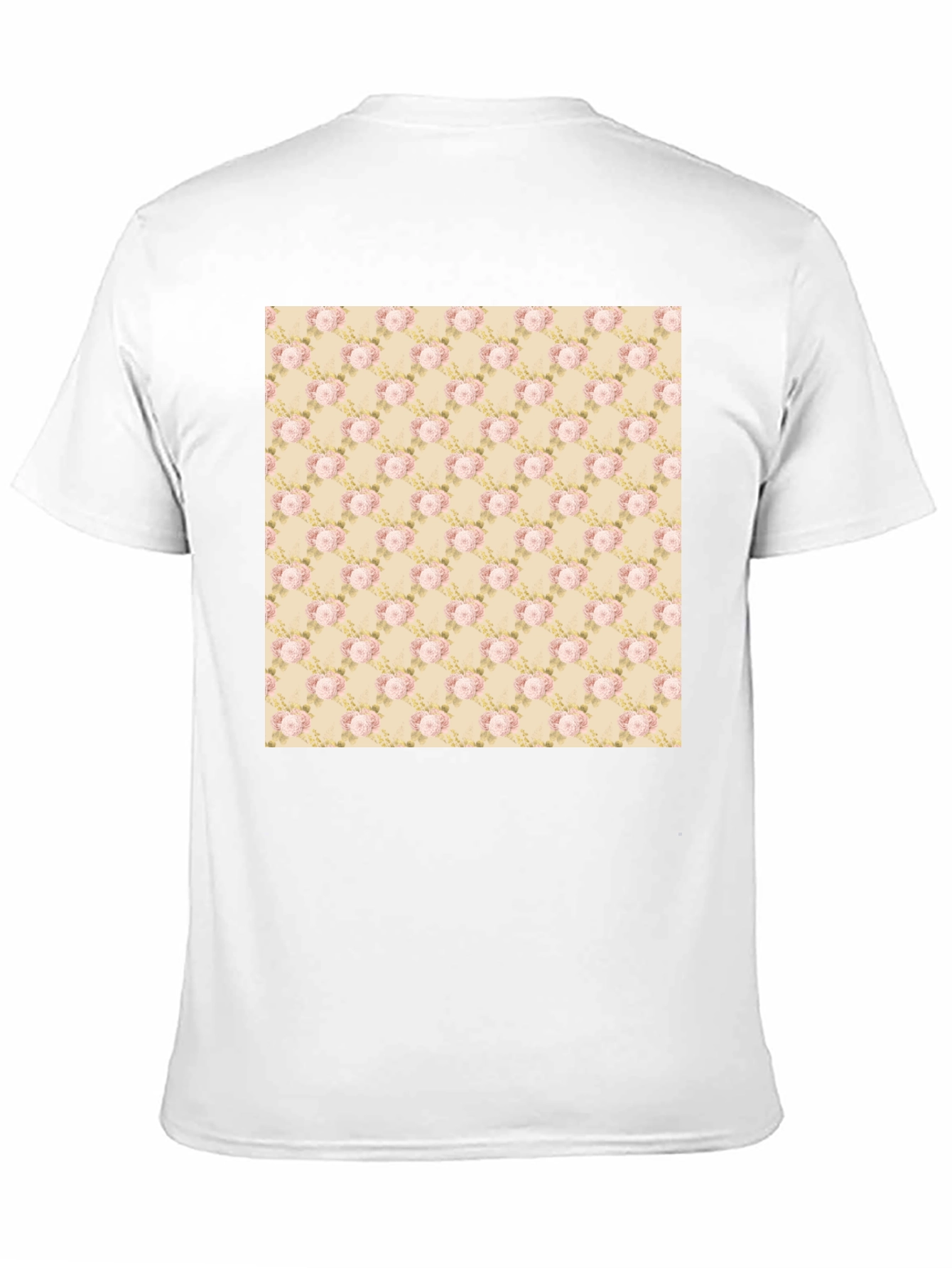 Floral Pattern Black T-Shirt