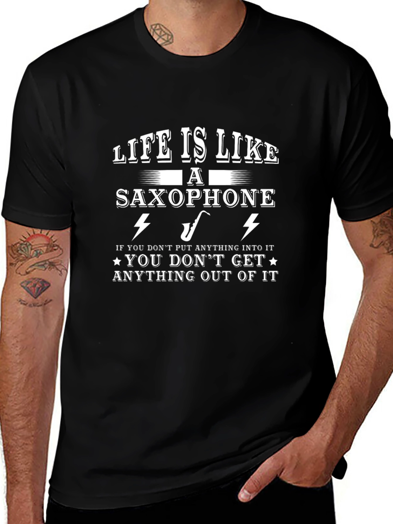Life is Like a Saxophone Graphic Tee