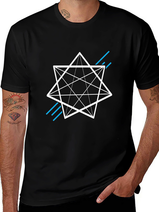 Geometric Star Graphic Tee - Modern Style