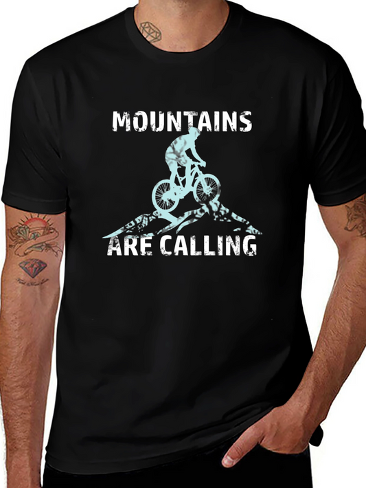 Mountains are Calling T-Shirt - Biker Tee