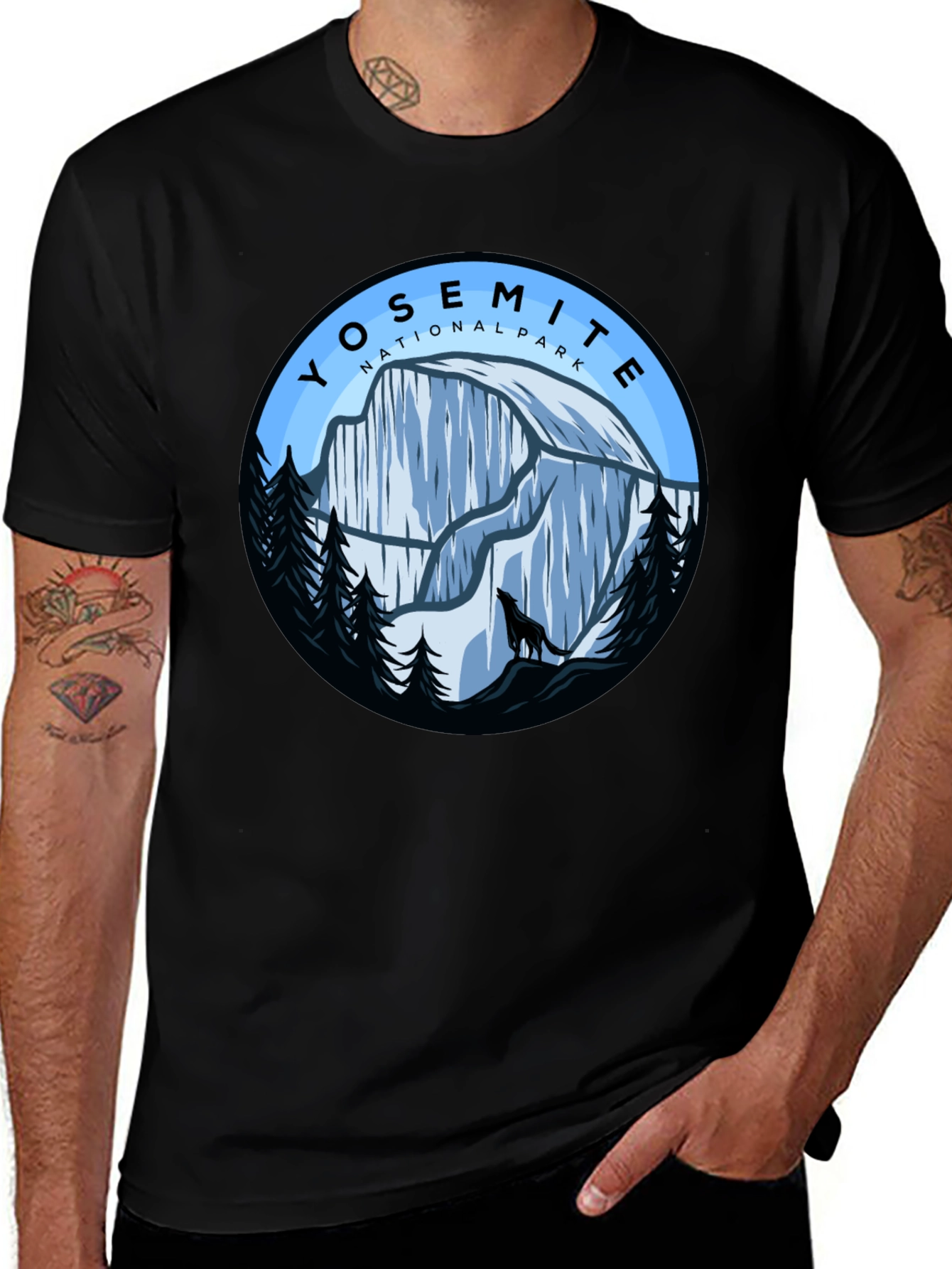 Yosemite National Park Graphic Tee - Black
