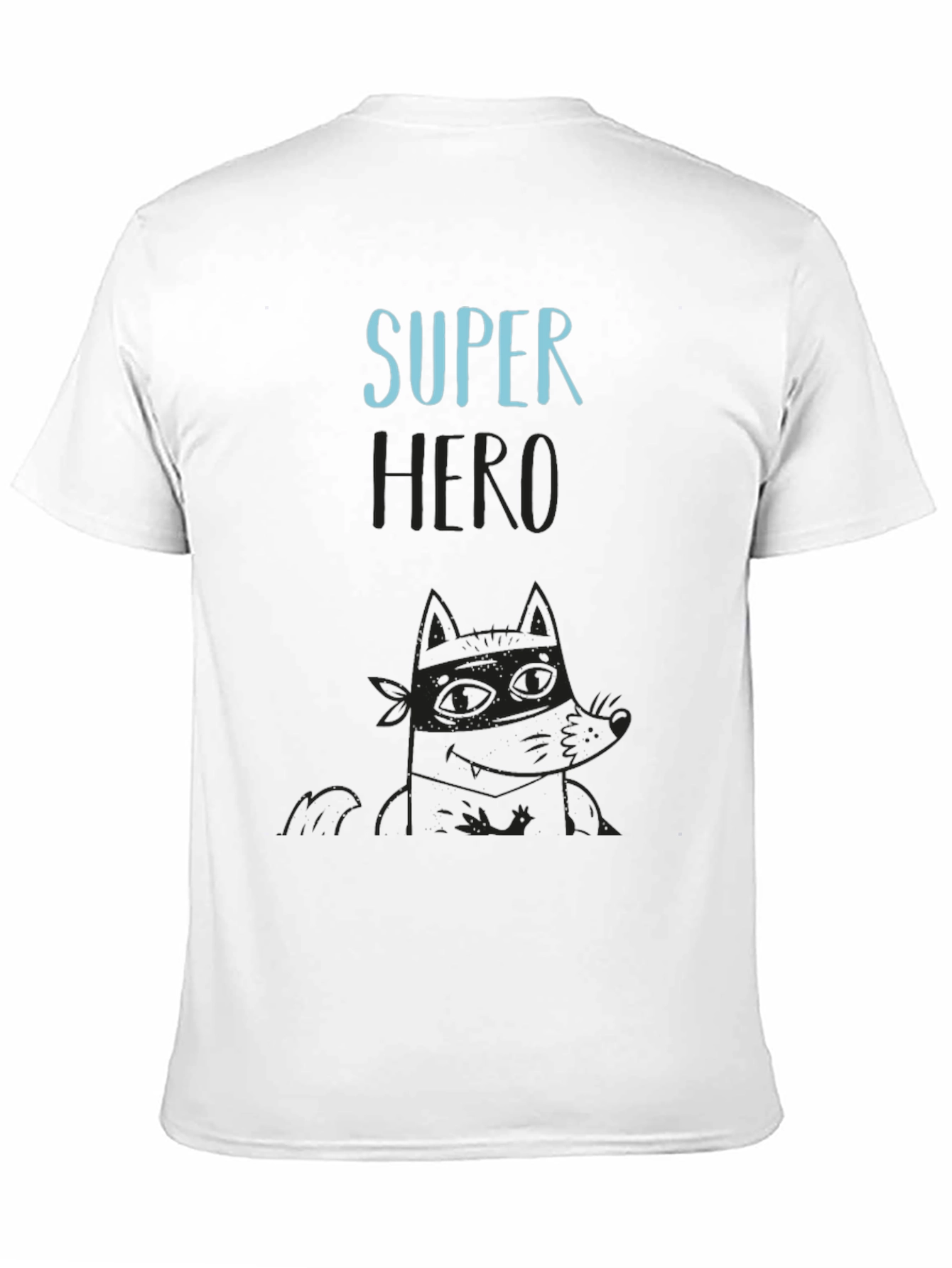 Super Hero Cartoon Graphic Black T-Shirt
