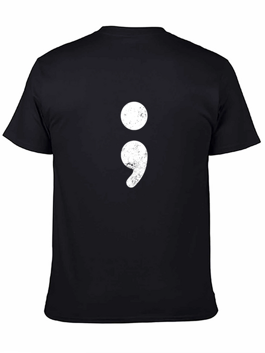 Semicolon Graphic Tee - Black