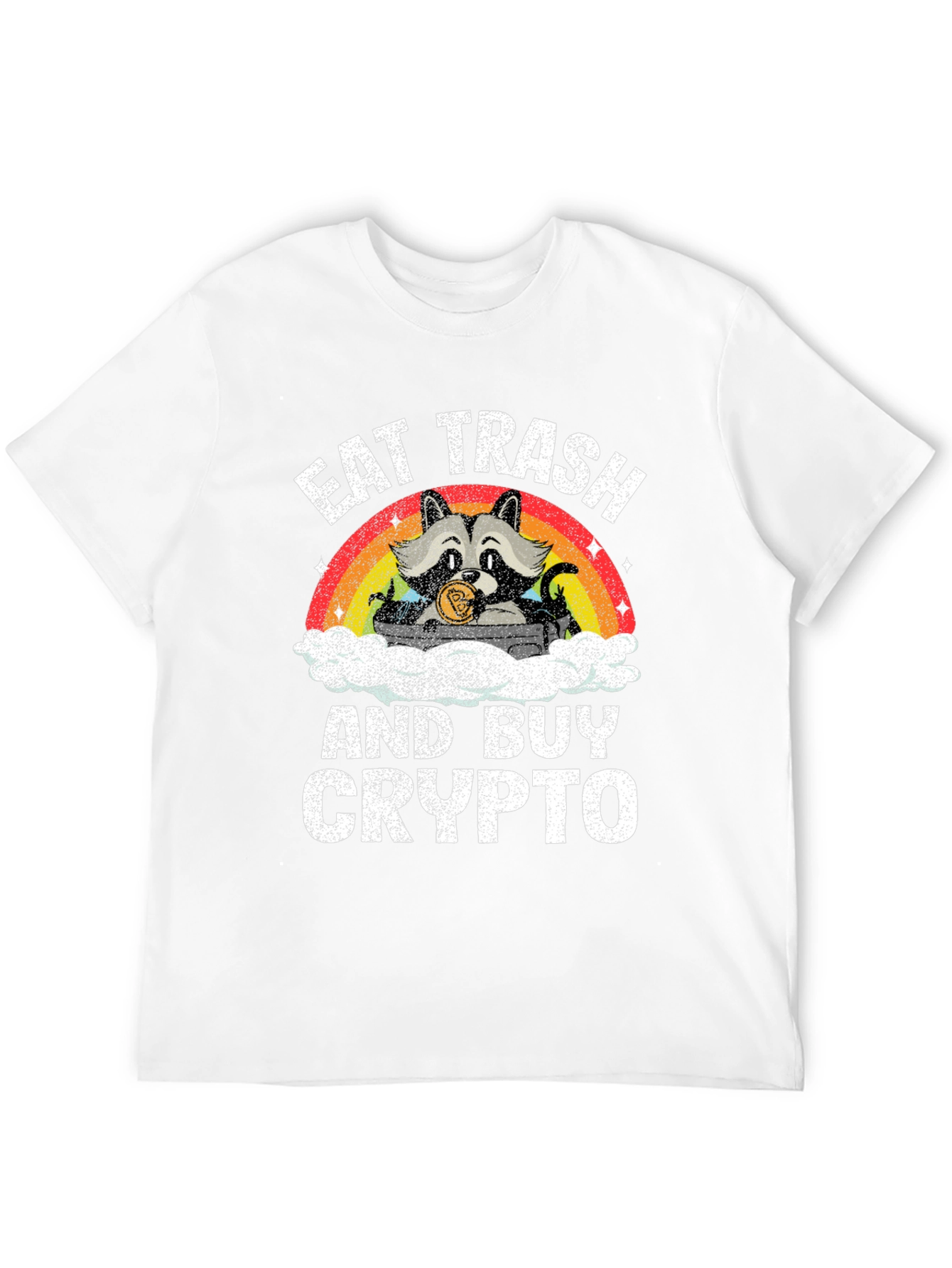 Eat Trash and Buy Crypto T-Shirt - Raccoon Design