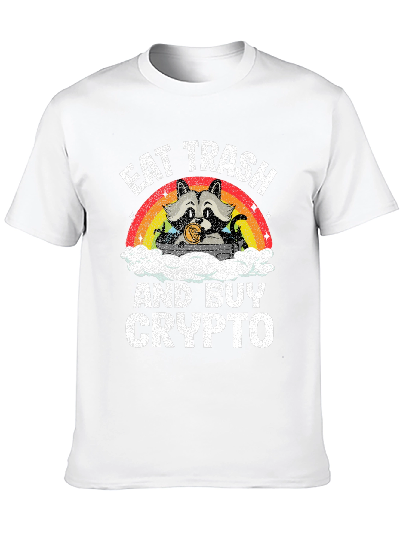Eat Trash and Buy Crypto T-Shirt - Raccoon Design