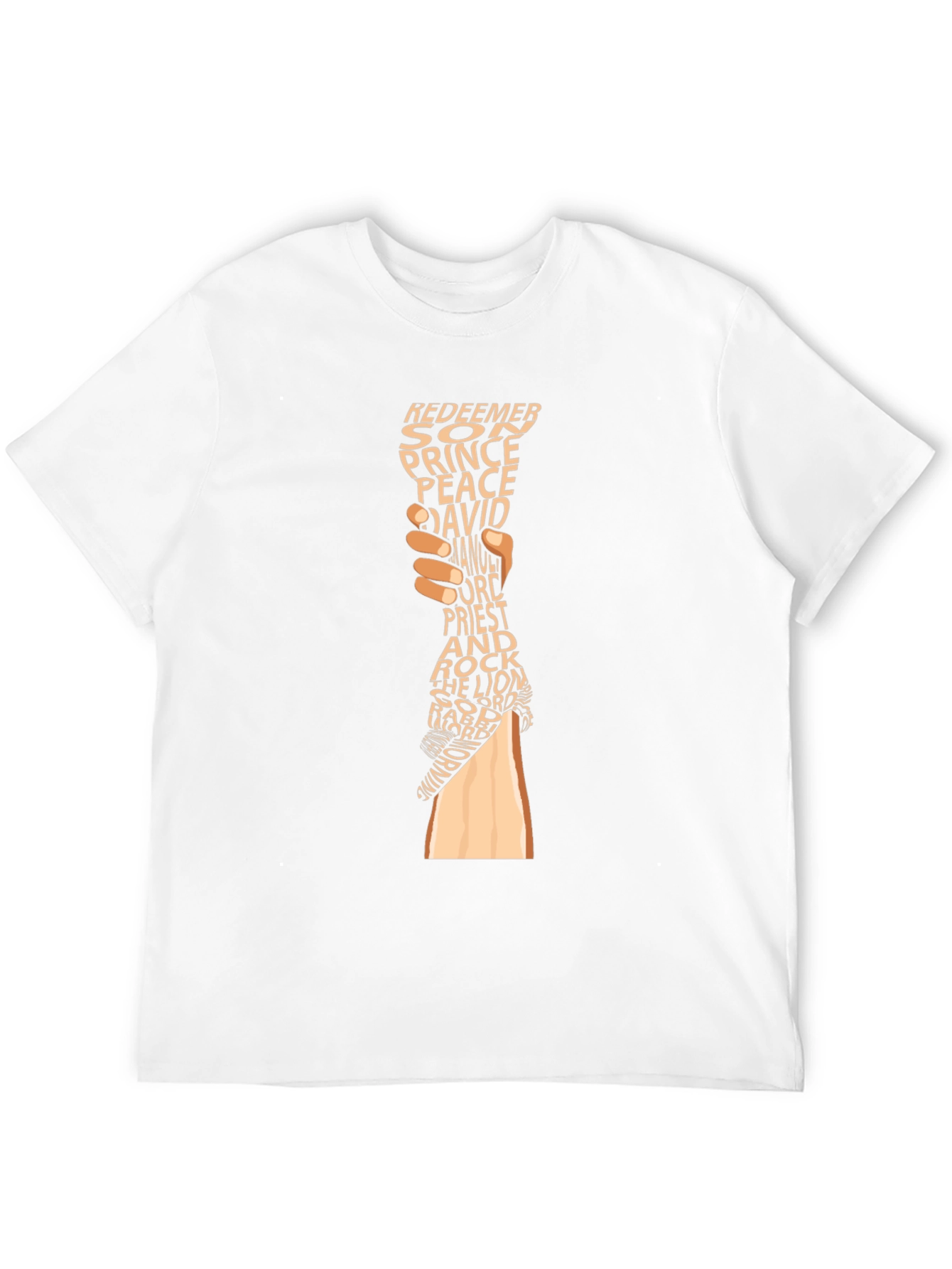 Religious Word Art Graphic Tee - Black