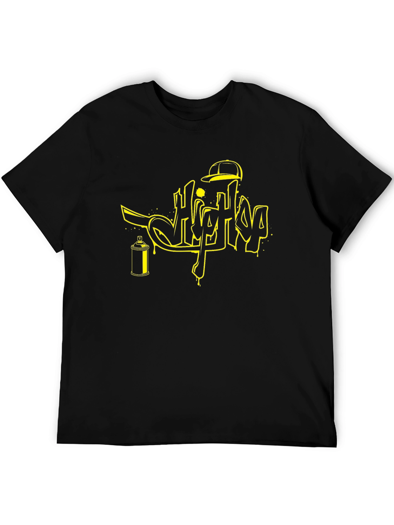 Hip Hop Graffiti Style Black T-Shirt