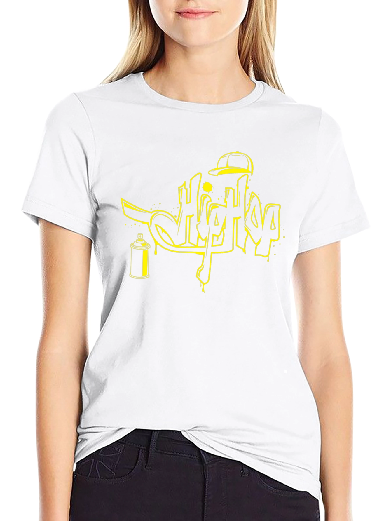 Hip Hop Graffiti Style Black T-Shirt