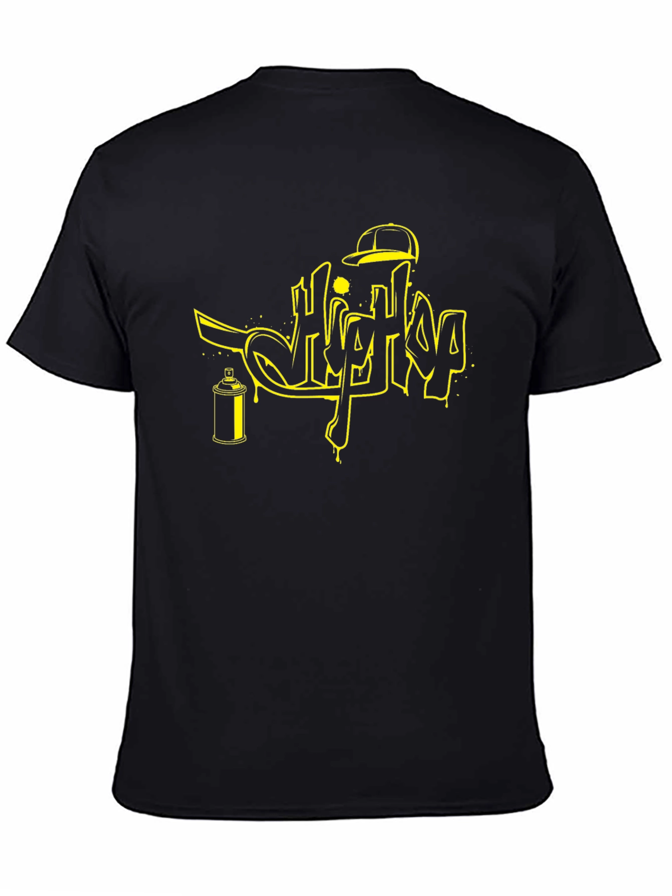 Hip Hop Graffiti Style Black T-Shirt
