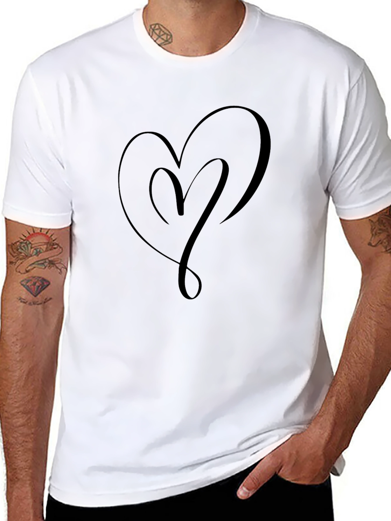 Heart Graphic Tee - Soft Style Cotton T-Shirt