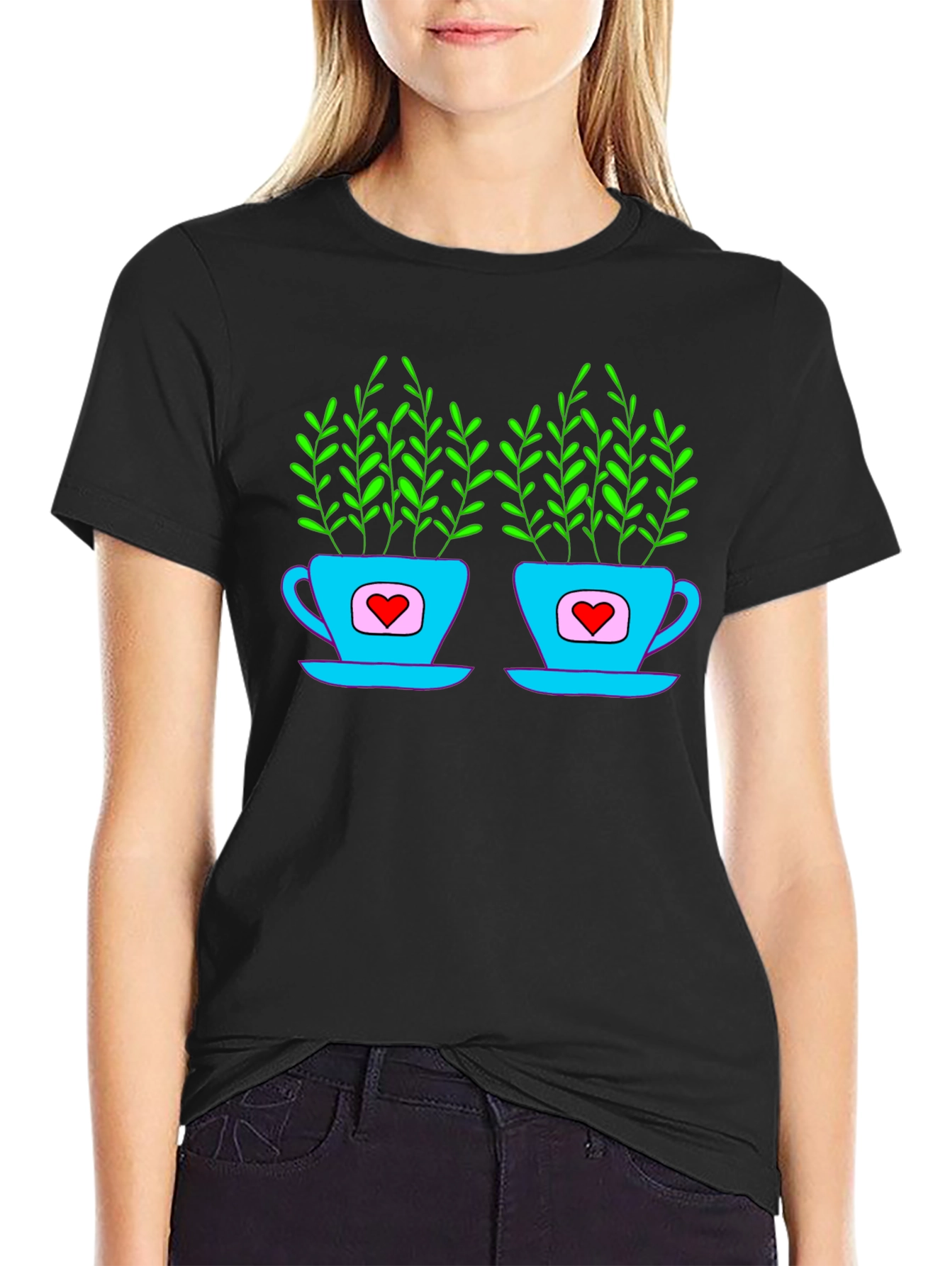 Heart Tea Cups T-Shirt