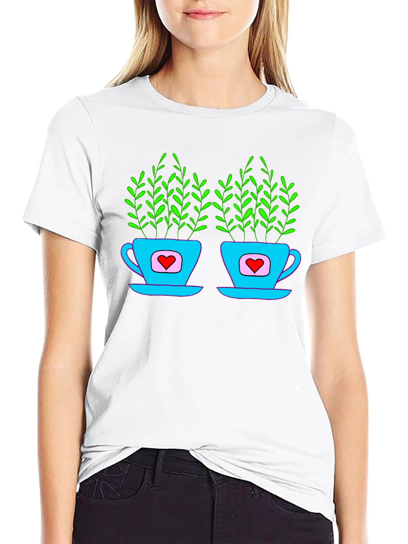 Heart Tea Cups T-Shirt