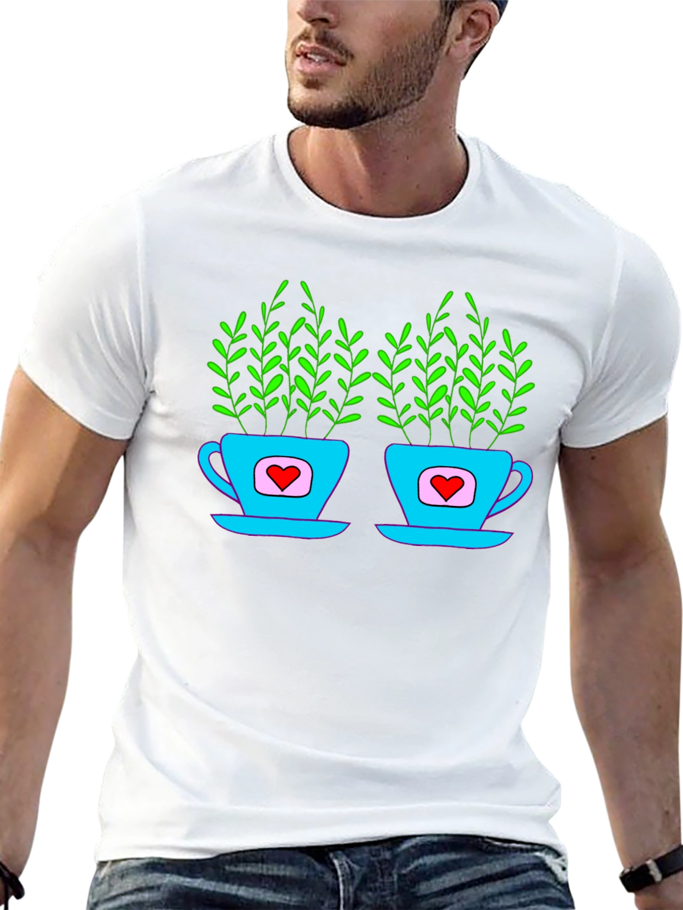 Heart Tea Cups T-Shirt