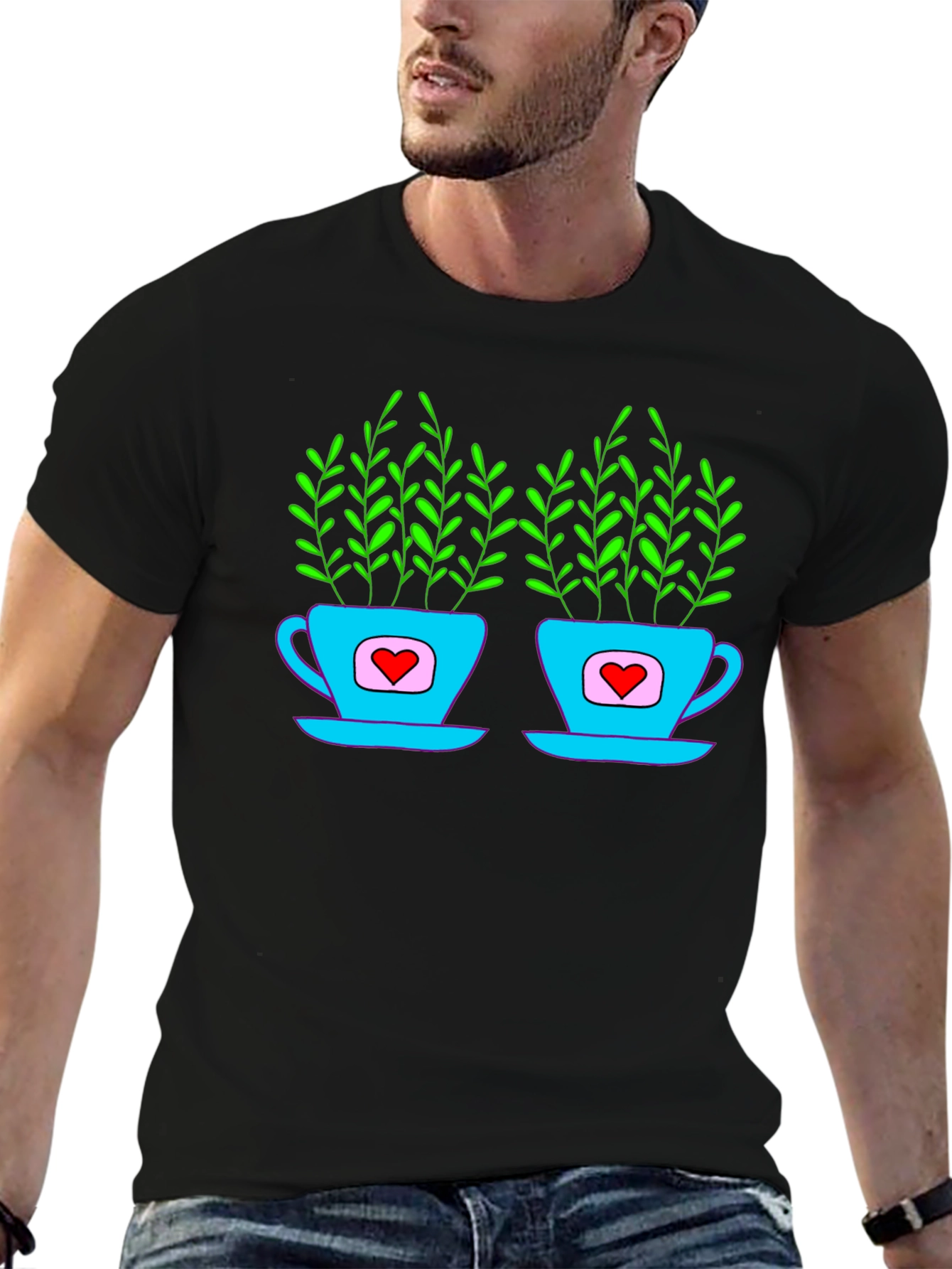 Heart Tea Cups T-Shirt