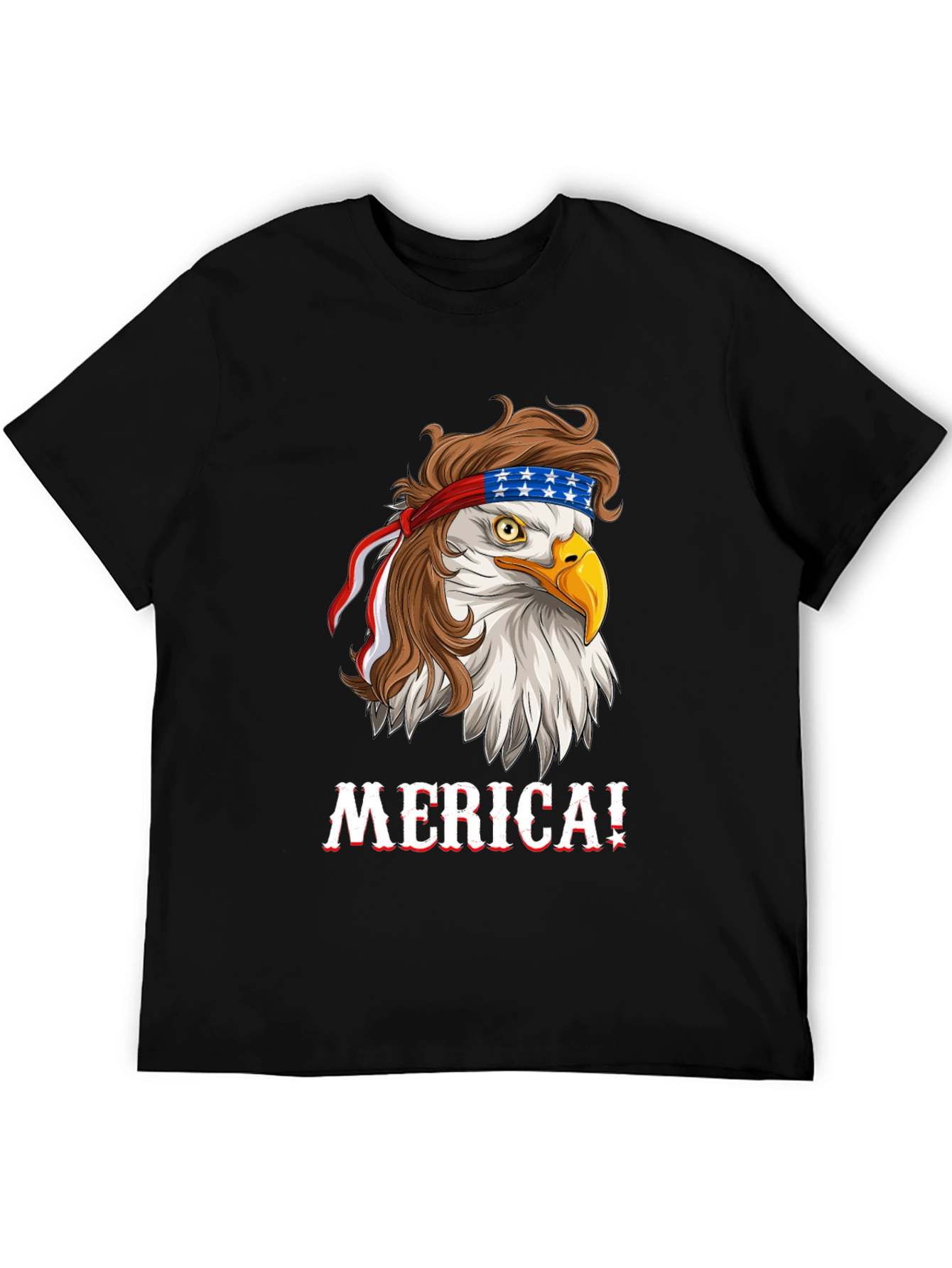 Patriotic Bald Eagle Merica Graphic T-Shirt