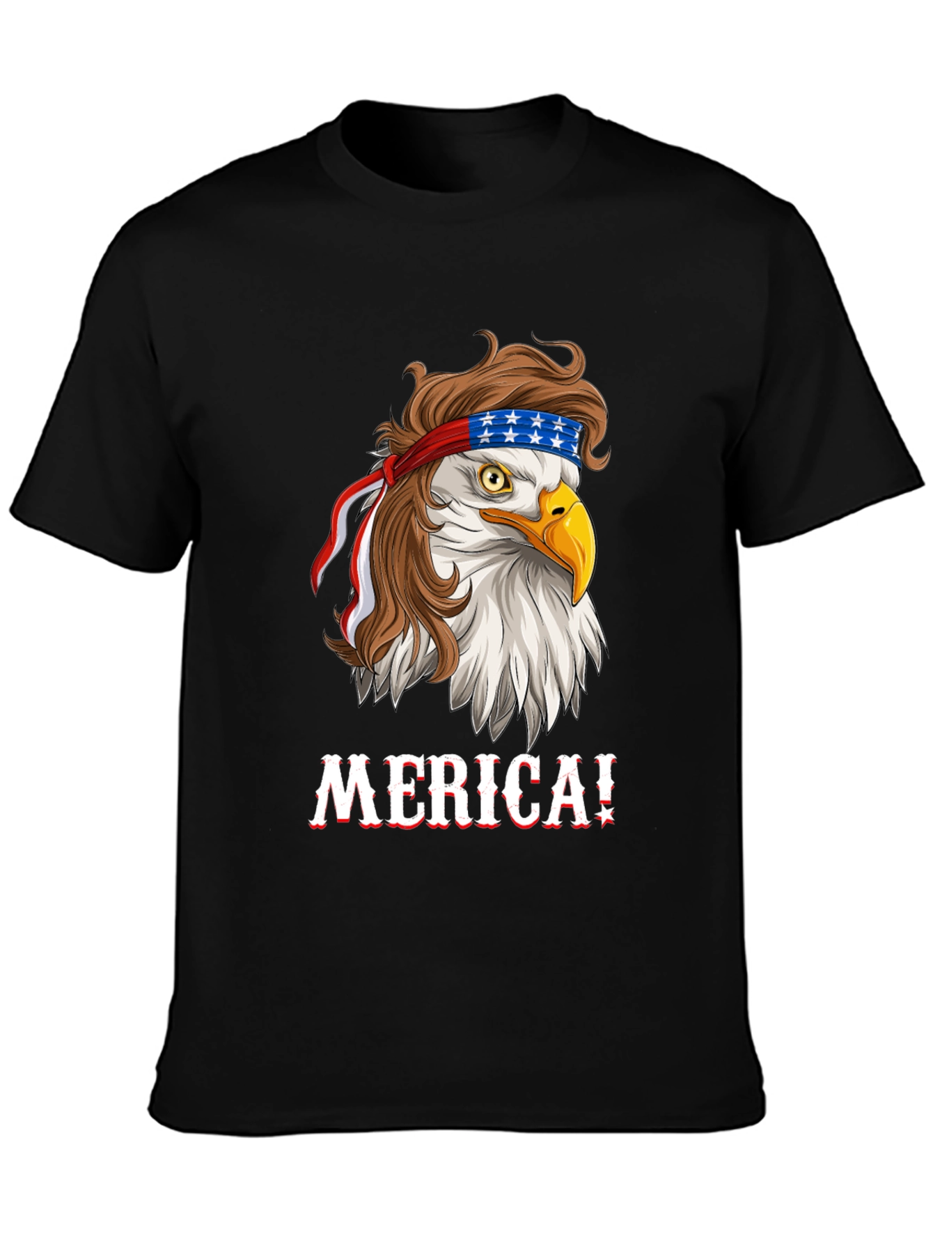 Patriotic Bald Eagle Merica Graphic T-Shirt