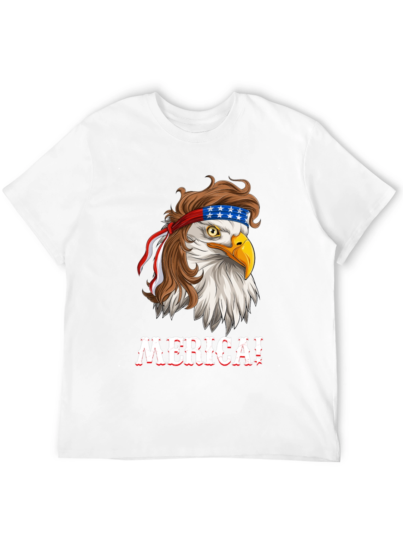 Patriotic Bald Eagle Merica Graphic T-Shirt