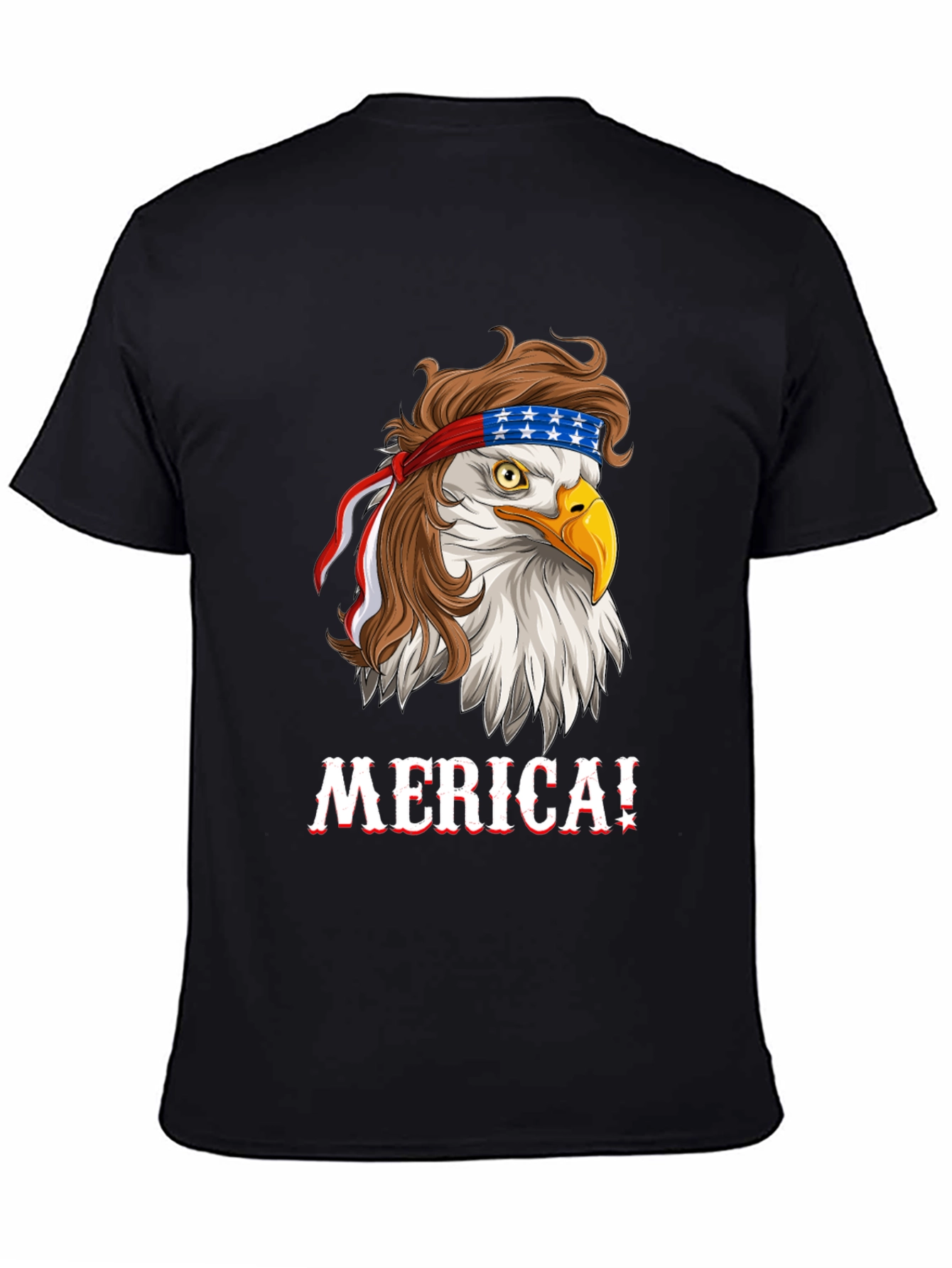 Patriotic Bald Eagle Merica Graphic T-Shirt