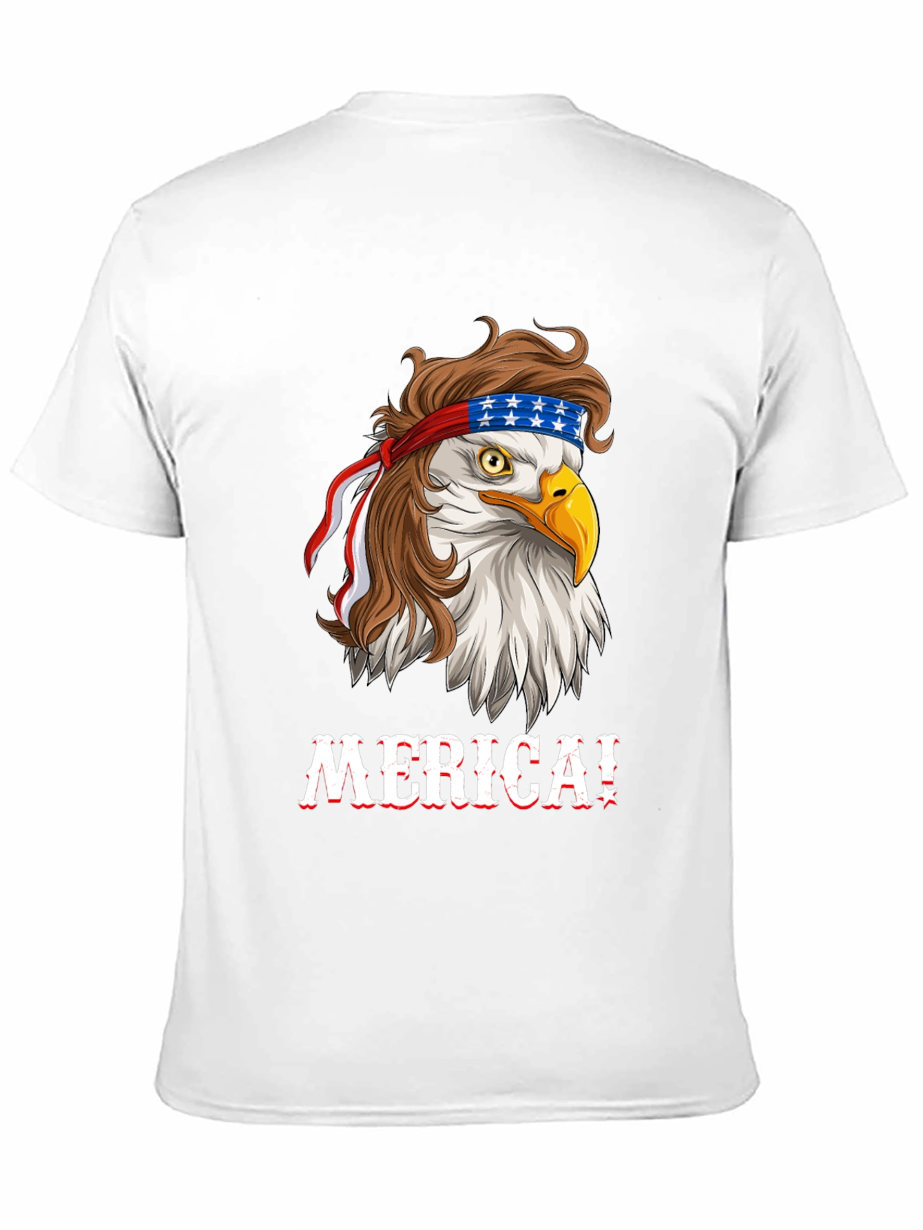 Patriotic Bald Eagle Merica Graphic T-Shirt
