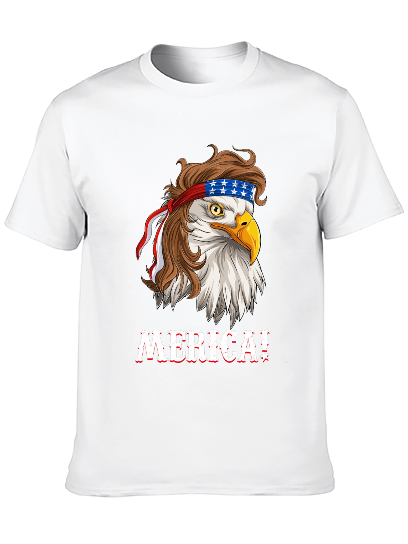 Patriotic Bald Eagle Merica Graphic T-Shirt