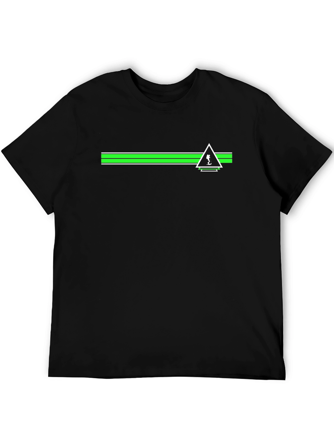 Modern Black Tee with Graphic Design