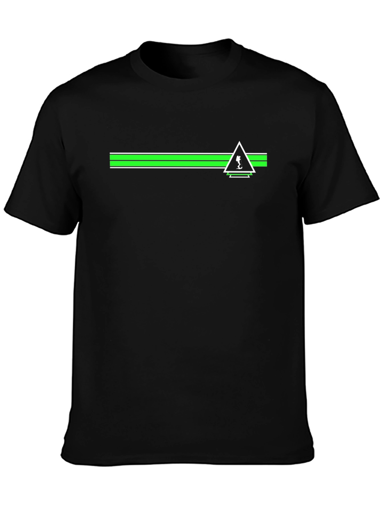 Modern Black Tee with Graphic Design