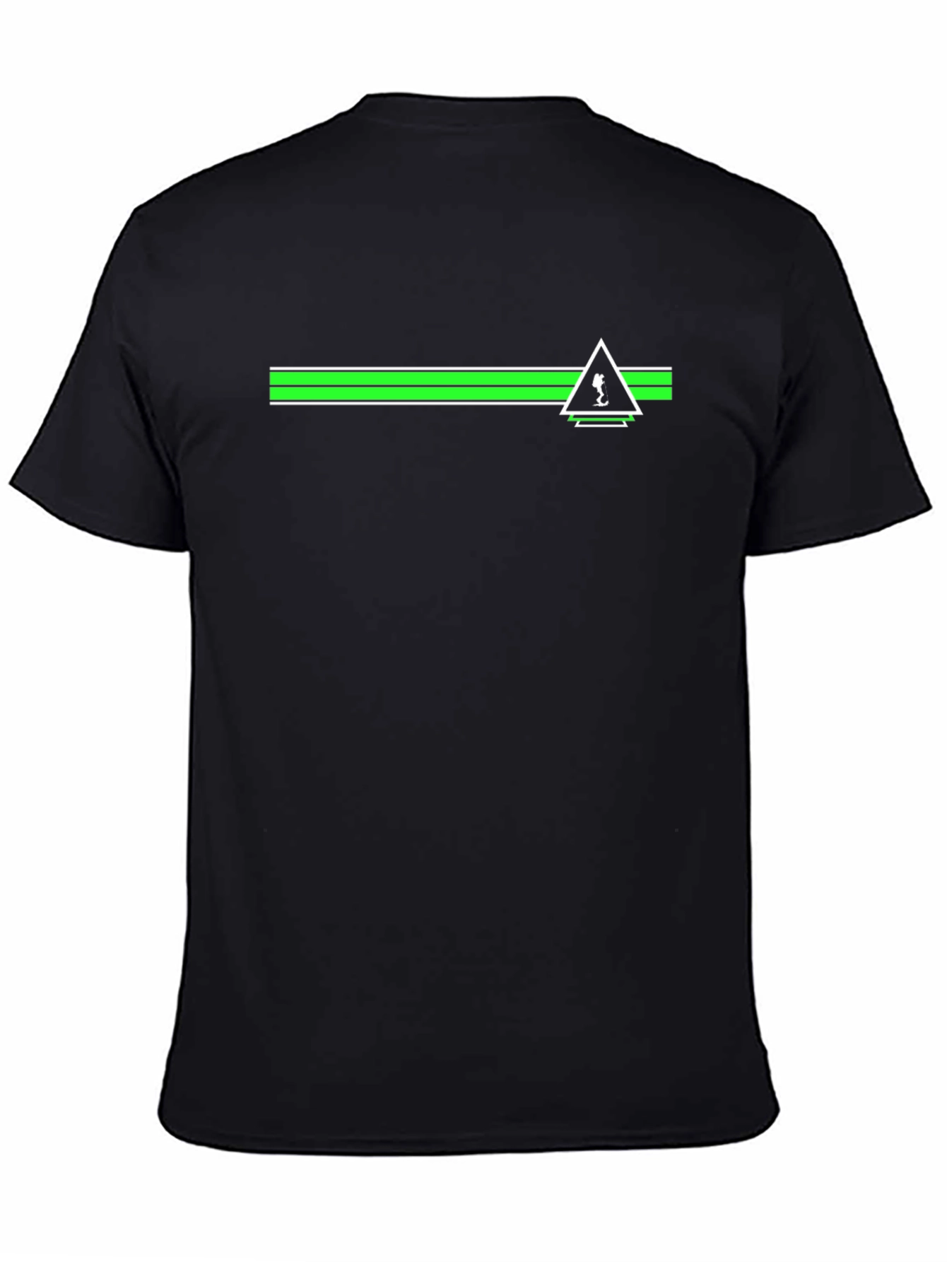 Modern Black Tee with Graphic Design