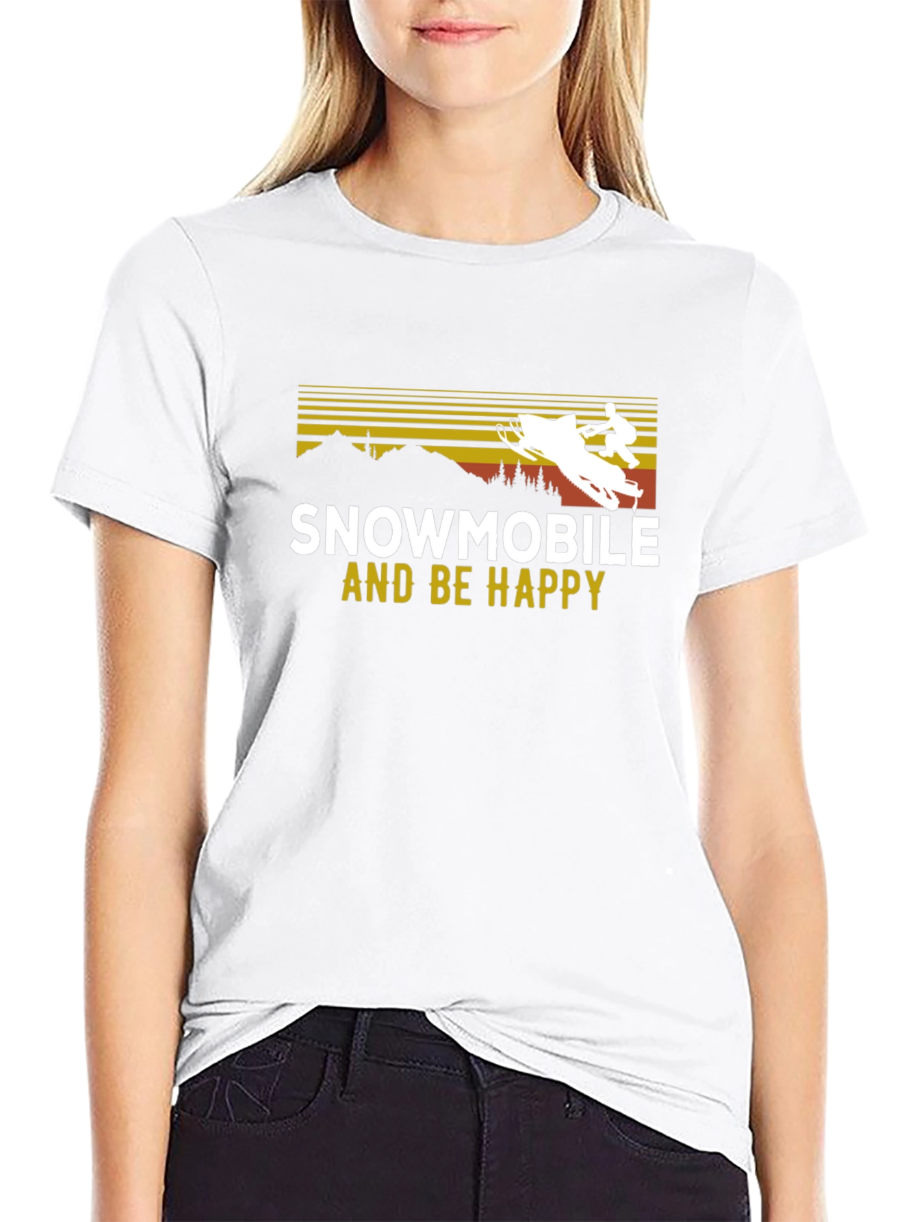 Snowmobile and Be Happy T-Shirt