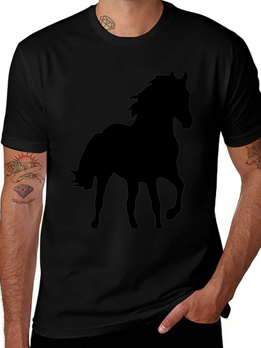 Black Horse Silhouette Graphic Tee