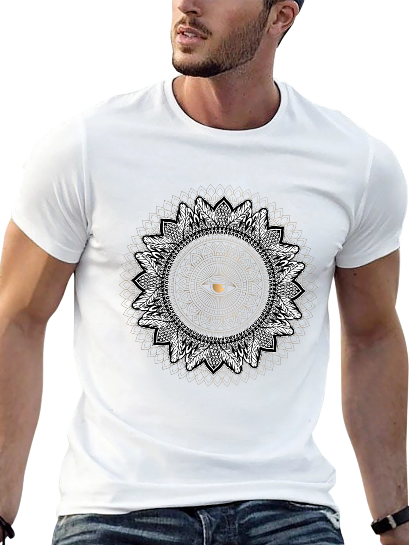 Eye Mandala Graphic Tee - Black T-Shirt