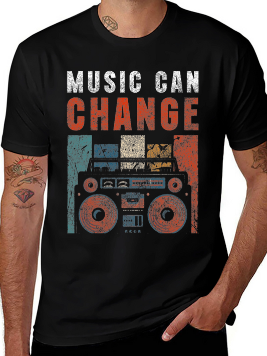 Retro Boombox Music T-Shirt
