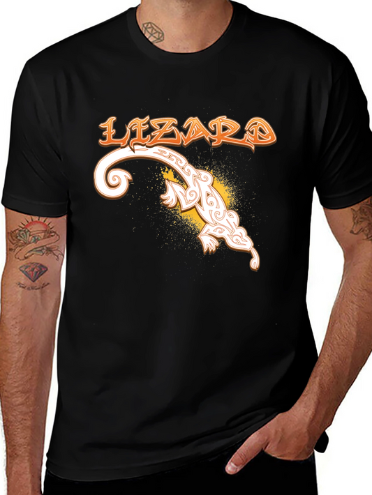 Lizard Graphic T-Shirt - Unique Tribal Design