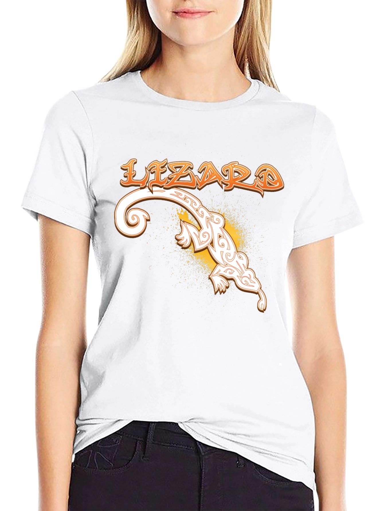 Lizard Graphic T-Shirt - Unique Tribal Design