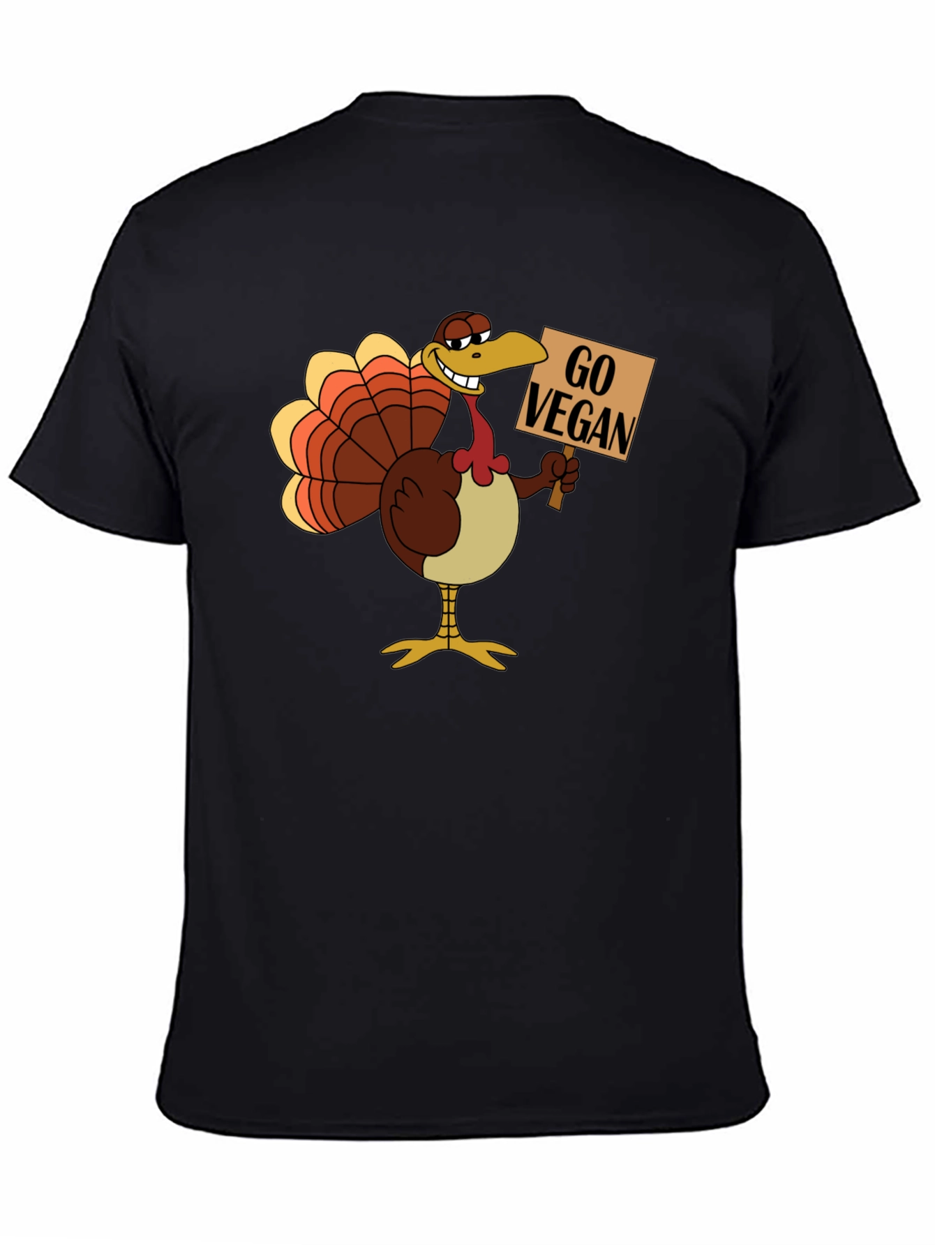 Go Vegan Turkey Graphic T-Shirt